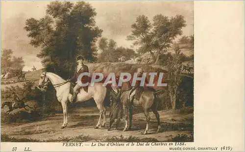 Ansichtskarte AK Vernet le duc d orleans et le duc de charles en 1788 musee conde chantilly