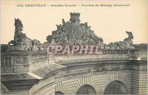 Ansichtskarte AK 205 chantilly grandes ecuries fronton du manege decouvert