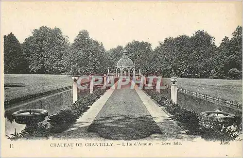 Cartes postales Chateau de chantilly l ile d amour