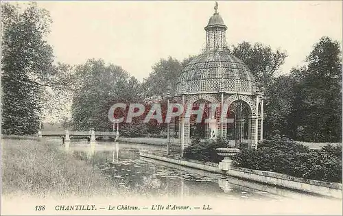 Cartes postales 138 chantilly le chateau l ile d amour