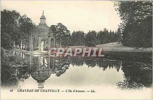 Cartes postales Chateau de chantilly l ile d amour