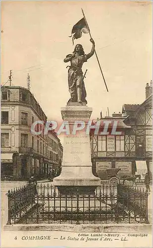 Cartes postales 4 compiegne la statue de jeanne d arc