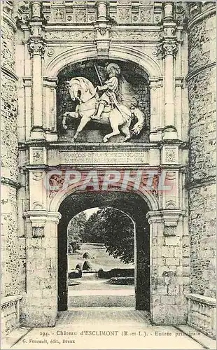 Cartes postales Chateau d esclimont (e et l) entree principale