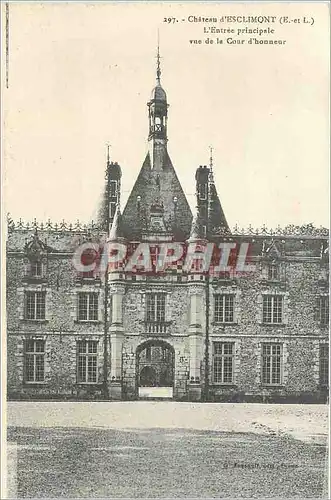 Cartes postales 297 chateau d esclimont (e et l) l entree principale vue de la cour d honneur