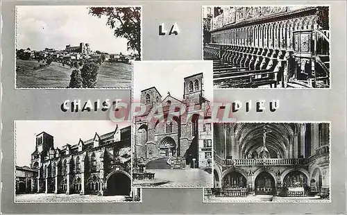 Cartes postales moderne 43 048 53 la chaise dieu (hte loire) alt 1080 m vue generale les stalles l abbaye le cloitre int