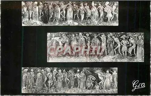 Cartes postales moderne Br cp 437 la chaise dieu (hte loire)abbaye saint robert la danse macabre