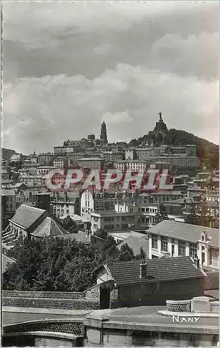 Cartes postales moderne Le puy (haute loire) alt 630 m la haute ville la cathedrale et la statue de notre de dame de fra
