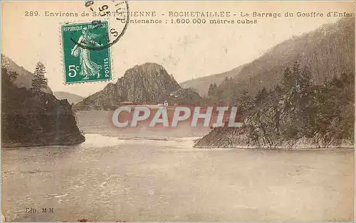 Cartes postales Environs de saint etienne rochetaillee le barrage du gouffre d enfer