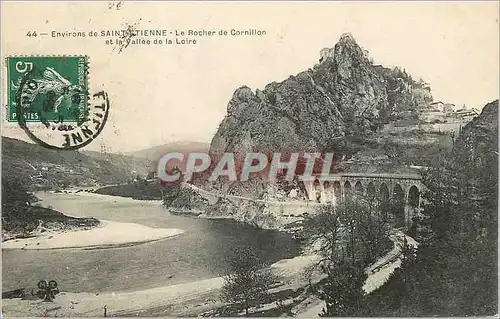 Cartes postales Environs de saint etienne le rocher de cornillon et la vallee de la loire