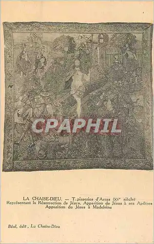 Cartes postales La chaise dieu tapisserie d arras (xv siecle) representant la resurrection de jesus apparition d