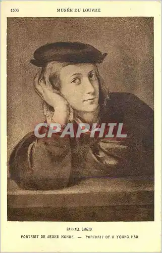 Cartes postales Musee du louvre raphael sanzio portrait de jeune homme