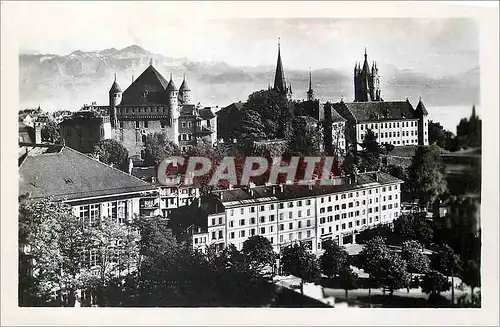 Moderne Karte 7309 lausanne le chateau et la cathedrale