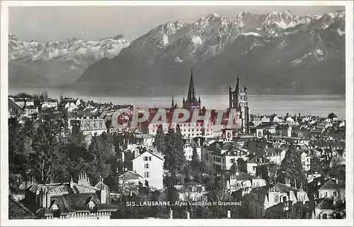 Cartes postales moderne 515 lausanne alpes vaudoises et grammont