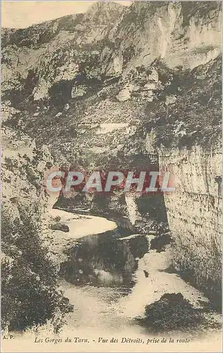 Cartes postales Corges du tarn vue des detroits prise de la route