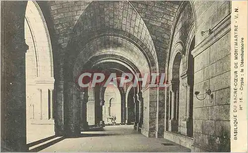 Cartes postales Basilique du sacre coeur de montmartre v n n 15 crypte le deambulatoire