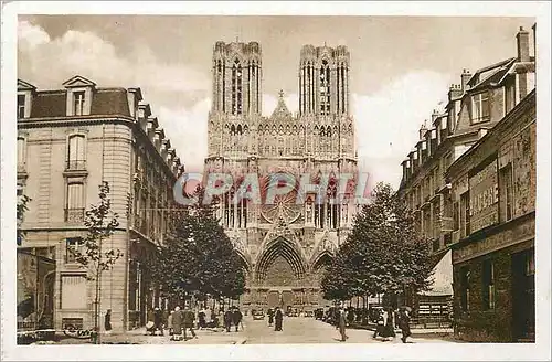 Ansichtskarte AK Reims (marne) la cathedrale