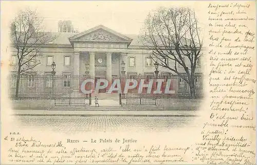 Ansichtskarte AK Reims le palais de justice (carte 1900)