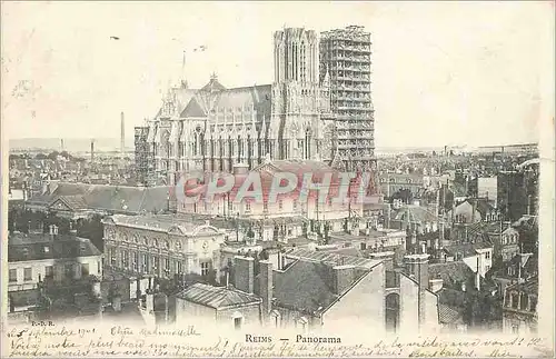 Ansichtskarte AK Reims panorama (carte 1900)