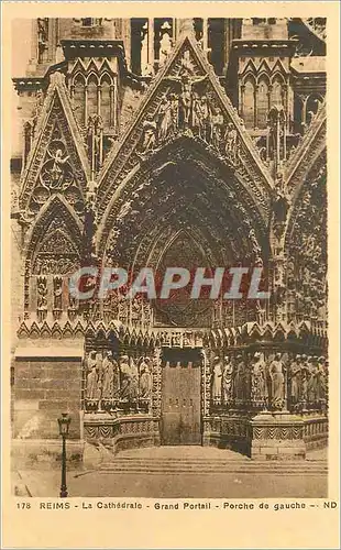 Ansichtskarte AK 178 reims la cathedrale grand portail porche de gauche