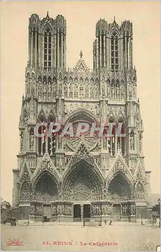 Cartes postales 25 reims la cathedrale