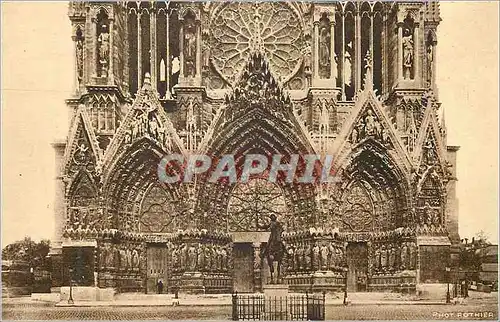 Ansichtskarte AK Collection champagne pommery et greno reims n 2 la cathedrale de reims avant la guerre le grand