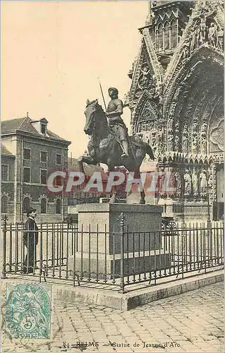 Cartes postales 84 reims statue de jeanne d arc
