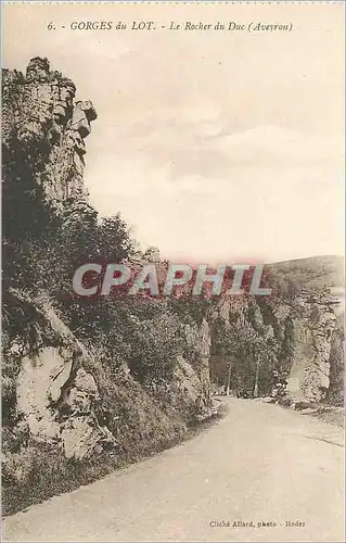 Ansichtskarte AK 6 gorges du lot le rocher du duc (aveyron)
