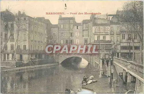 Ansichtskarte AK Narbonne pont des marchands