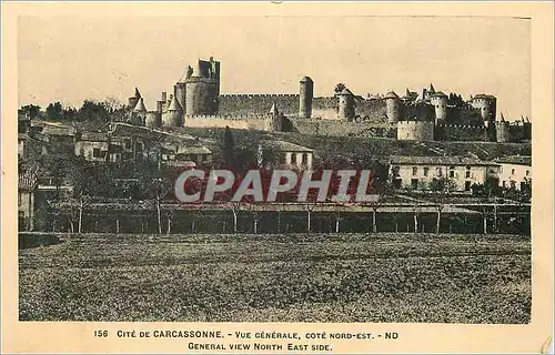 Cartes postales 156 cite de carcassonne vue generale cote nord est