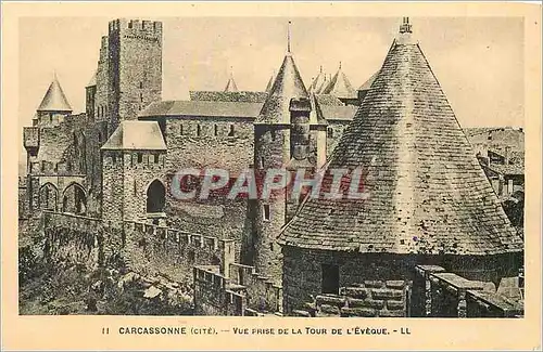 Cartes postales Ii carcassonne(cite) vue prise de la tour de l eveque