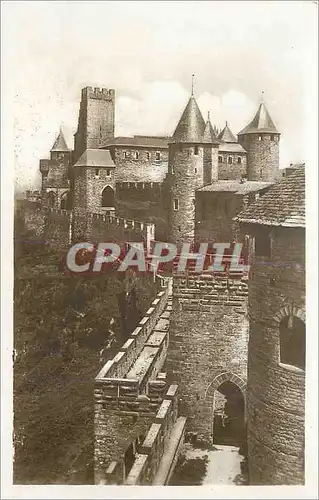 Cartes postales Carcassonne le chateau et la porte de l aude