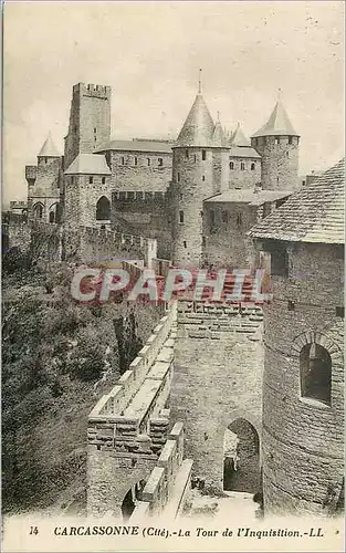 Cartes postales 14 carcassonne(cite) la tour de l inquisition