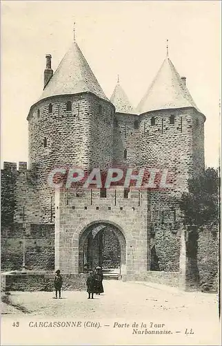 Cartes postales Carcassonne(cite) porte de la tour narbonnaise