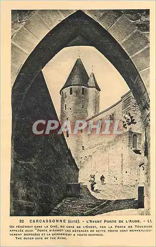 Cartes postales 32 carcassonne(cite) l avant porte de l aude