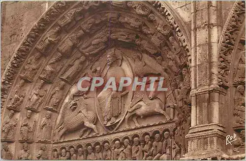 Cartes postales 272 chartres la cathedrale portail royal tympan xii s