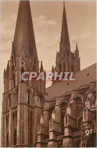Ansichtskarte AK 279 chartres la cathedrale vieux clocher(xii s) fleche du clocher nord(xvi s)