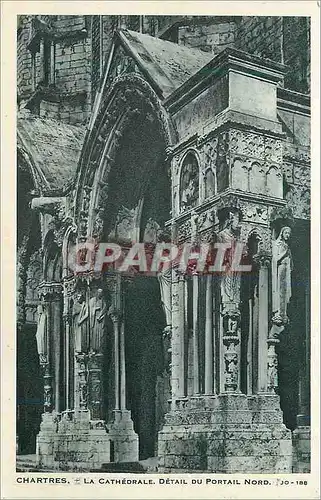 Ansichtskarte AK Chartres la cathedrale detail du portail nord