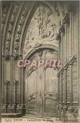 Ansichtskarte AK 5487 lyon cathedrale st jean porte principale