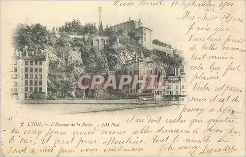 Cartes postales Lyon l homme de la roche (carte 1900)