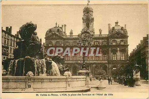 Ansichtskarte AK 30 vallee du rhone lyon la place des terreaux et l hotel de ville