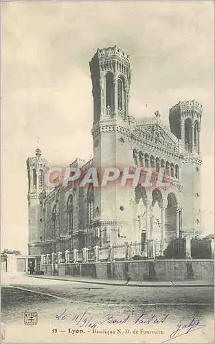 Cartes postales 19 lyon basilique n d de fourviere