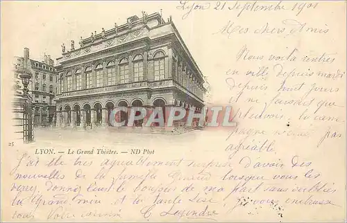 Cartes postales Lyon le grand theatre (carte 1900)