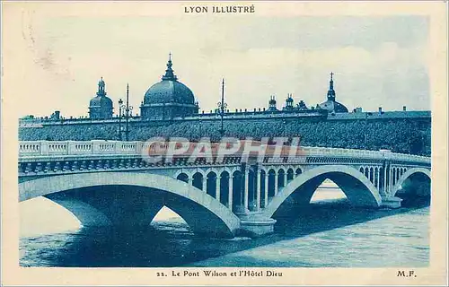 Ansichtskarte AK Lyon illustre le pont wilson et l hotel dieu