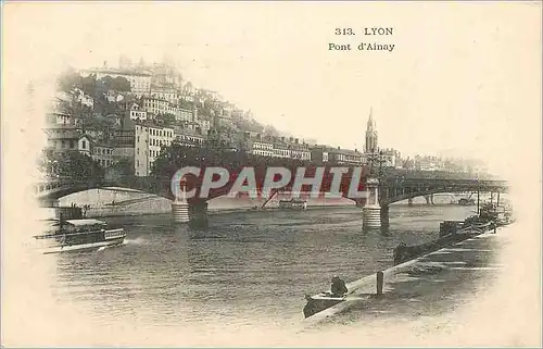 Cartes postales 313 lyon pont d ainay (carte 1900)