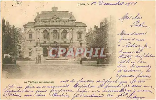 Ansichtskarte AK Lyon le theatre des celestins (carte 1900)