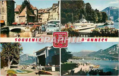 Cartes postales moderne Annecy 3542 les quais du thiou le port