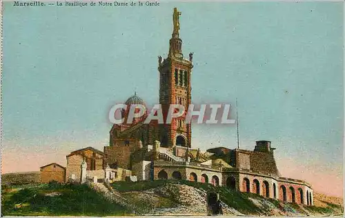 Cartes postales Marseille la basilique de notre dame de la garde