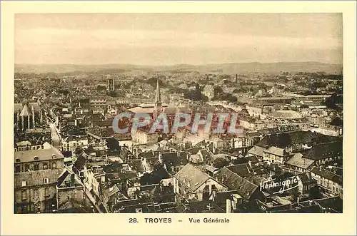 Cartes postales 28 troyes vue generale