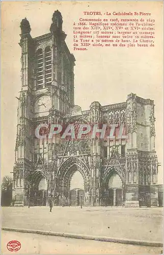 Cartes postales Troyes la cathedrale st pierre