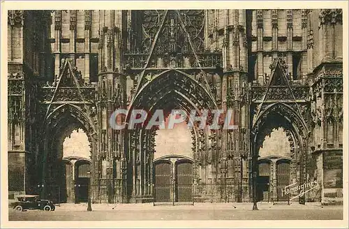 Ansichtskarte AK 2 troyes cathedrale saint pierre et saint paul detail des 3 portail